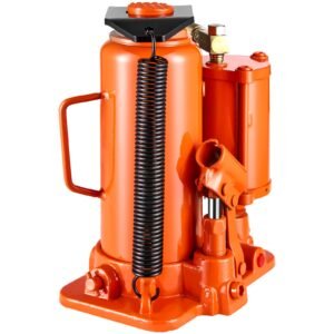 air hydraulic bottle jack, 12 ton/26455 lbs pneumatic hydraulic bottle jack with 10.43'' 19.88'' lifting range & manual hand pump, for pickup, truck, rv, auto repair, industrial engineering