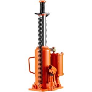 air hydraulic bottle jack, 12 ton/26455 lbs pneumatic hydraulic bottle jack with 10.43'' 19.88'' lifting range & manual hand pump, for pickup, truck, rv, auto repair, industrial engineering