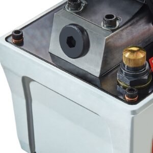 air hydraulic pump, 10,000 psi 1/2 gal reservoir, npt 3/8" oil outlet, npt 1/4" inlet, 6.6 ft pipe, foot actuated hydraulic pump air treadle for auto body frame machines and pulling post, gray