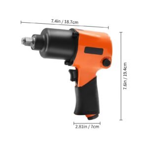 air impact wrench, 1/2" drive air impact gun up to 880ft lbs nut busting torque, 7500rpm lightweight pneumatic tool for auto repairs and maintenance