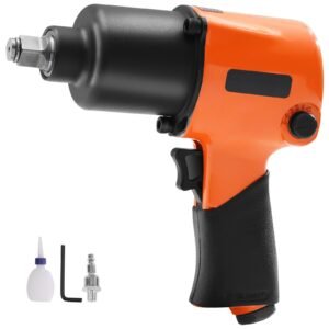 air impact wrench, 1/2" drive air impact gun up to 880ft lbs nut busting torque, 7500rpm lightweight pneumatic tool for auto repairs and maintenance
