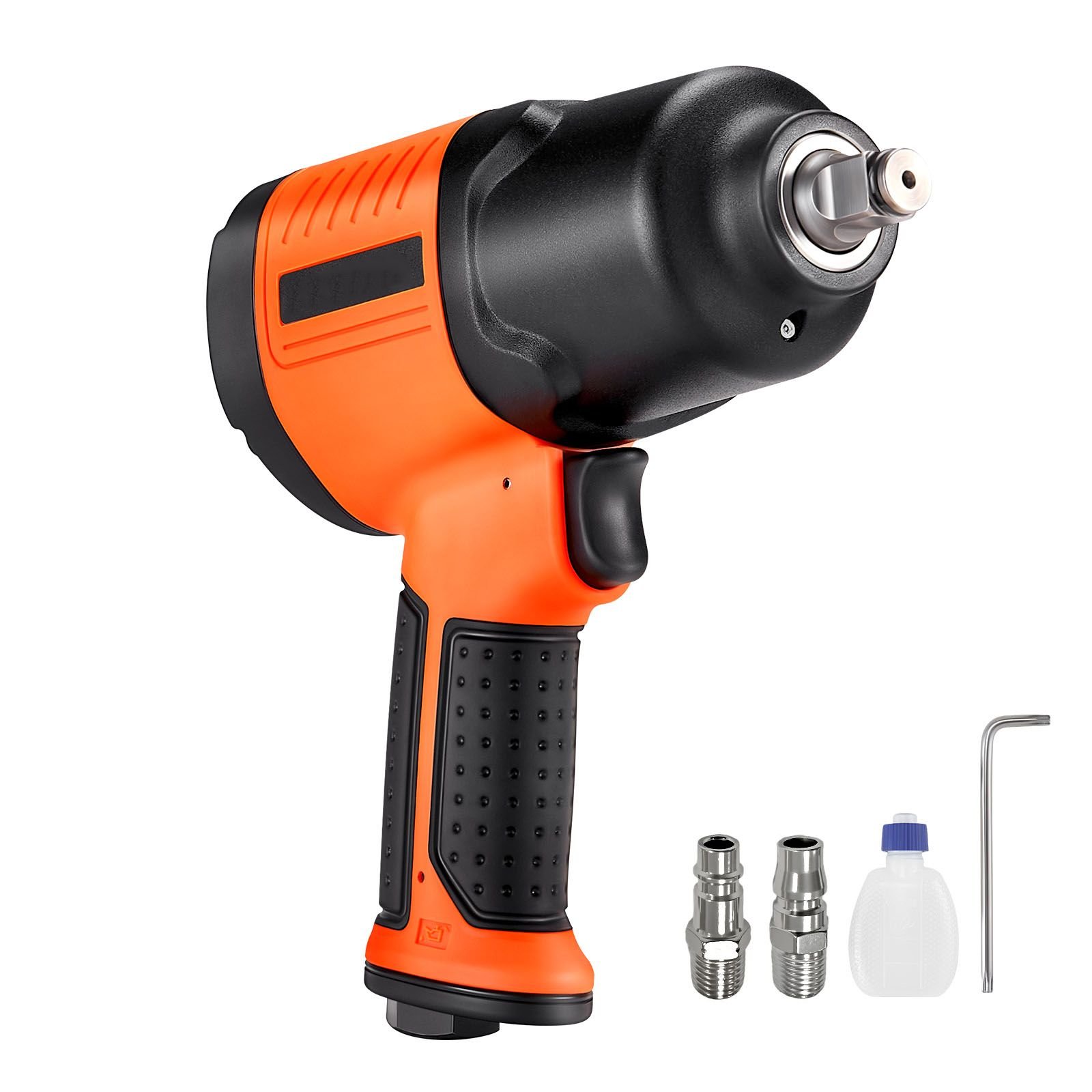 air impact wrench, 1/2" drive pneumatic impact wrench up to 1100 ft lbs reverse torque, 7500rpm 4 speed adjustable & lightweight pneumatic gun for auto repairs and maintenance