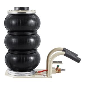 air jack, 3 ton/6600 lbs triple bag air jack, airbag jack with six steel pipes, lift up to 17.7 inch/450 mm, 3 5 s fast lifting pneumatic jack, with short handles for car repair