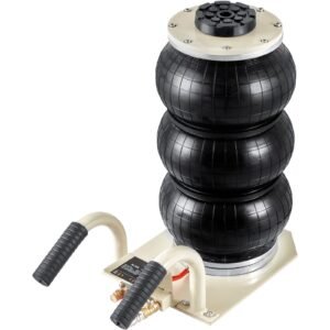 air jack, 3 ton/6600 lbs triple bag air jack, airbag jack with six steel pipes, lift up to 17.7 inch/450 mm, 3 5 s fast lifting pneumatic jack, with short handles for car repair