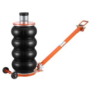 air jack, 6 ton/13000 lbs, 2 5 s pneumatic lifting jack with heightened column & adjustable handle, easy to lift & space saving jack with thick rubber pad, fits for sedan, suv, pickup truck