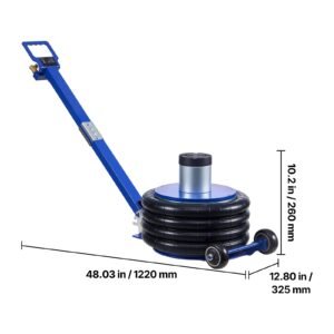 air jack, 6 ton/13227 lbs airbag jack, lift up to 26.5 inch with heightened column, adjustable handle & thick rubber pad, 2 5 s fast lifting pneumatic for car, suv, pickup truck repair, garage