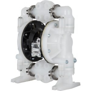 Air-Operated Double Diaphragm Pump 1 inch Inlet/Outlet 30GPM Polypropylene Max 120PSI for Chemical and Industrial Use