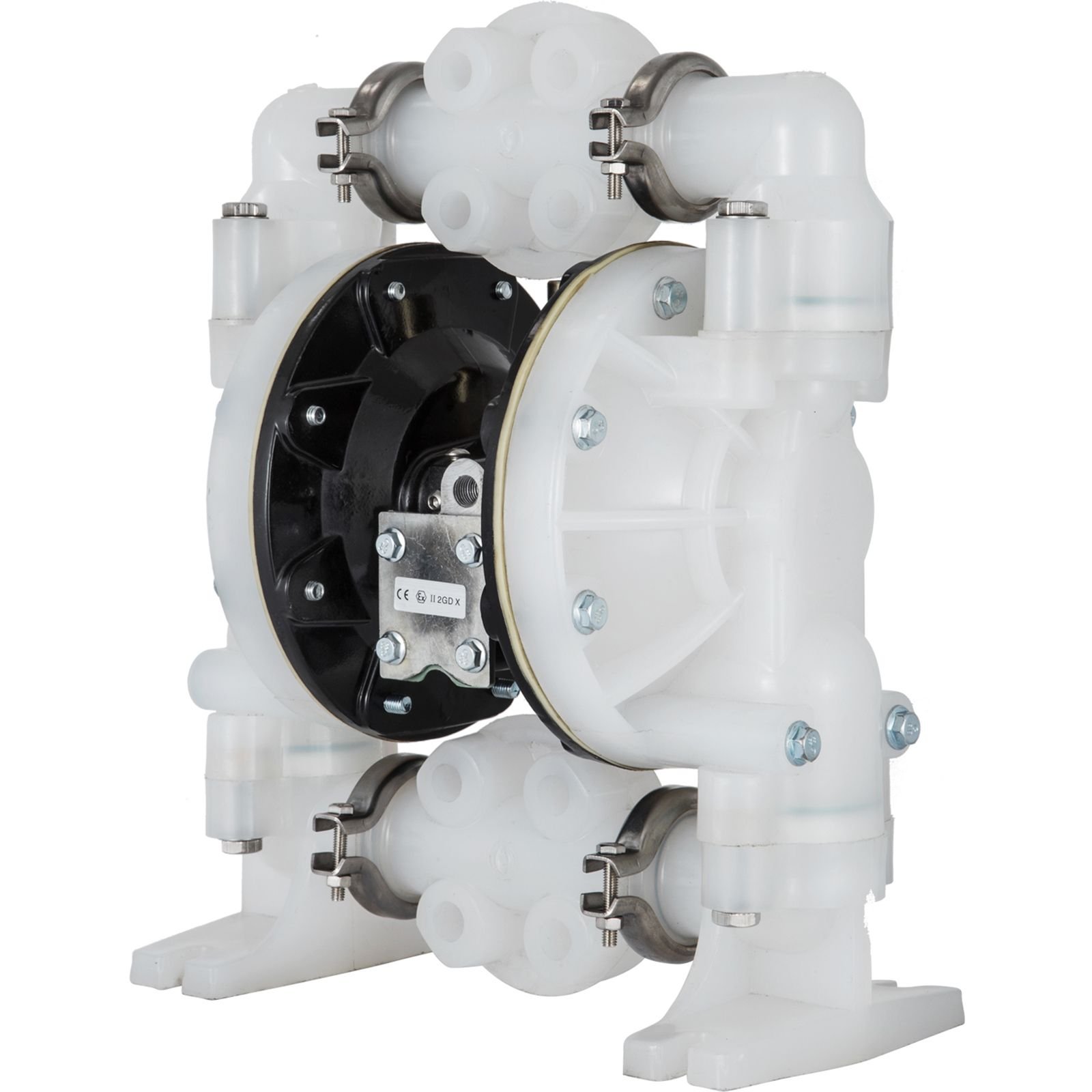 air operated double diaphragm pump 1 inch inlet/outlet 30gpm polypropylene max 120psi for chemical and industrial use