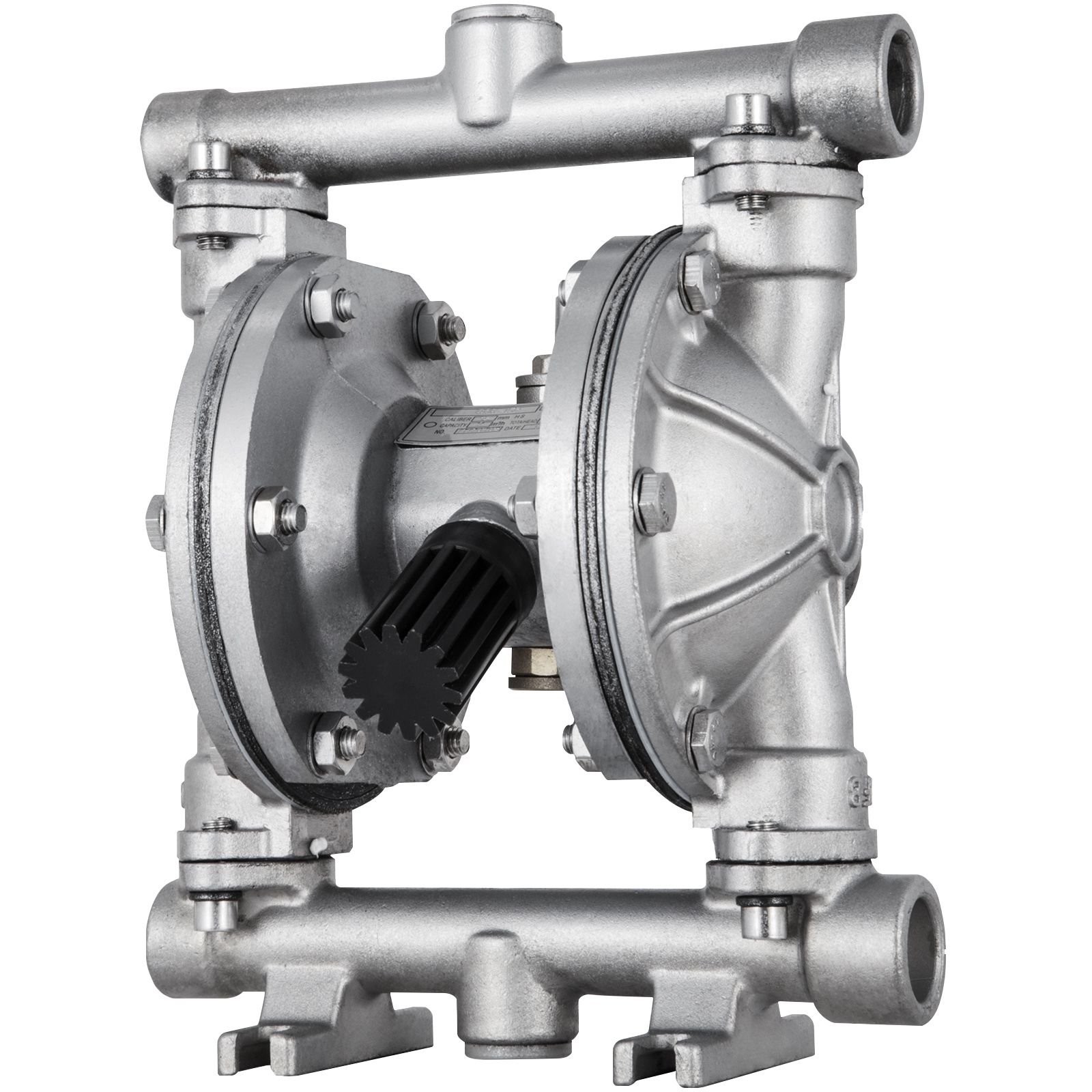 air operated double diaphragm pump, 1/2 in inlet & outlet, stainless steel body, 8.8 gpm & max 120psi, ptfe diaphragm pneumatic transfer pump for petroleum, diesel, oil & low viscosity fluids