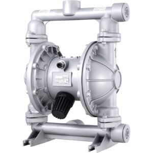 Air Operated Double Diaphragm Pump, 44GPM, Max 115PSI Air Waste Oil Pneumatic Transfer Pump with 2 Extra Diaphragms, 1-1/2 inch Inlet & Outlet Aluminum Alloy Diaphragm Pump for Diesel Grease Oil