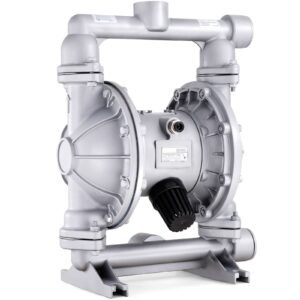 air operated double diaphragm pump, 44gpm, max 115psi air waste oil pneumatic transfer pump with 2 extra diaphragms, 1 1/2 inch inlet & outlet aluminum alloy diaphragm pump for diesel grease oil