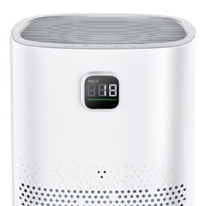 Air Purifier, H13 HEPA Layer, 2018 ft²/h Smart Air Purifier with Speed Control & Child Lock Guard, Efficient Air Cleaner with Convenient Touch Panel & 23 dB Sleep Mode, Fit for Home & Office