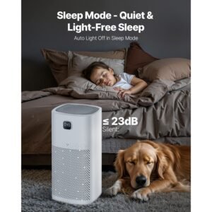 air purifier, h13 hepa layer, 2018 ft²/h smart air purifier with speed control & child lock guard, efficient air cleaner with convenient touch panel & 23 db sleep mode, fit for home & office