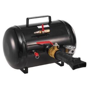Air Tire Bead Seater, 5 Gal / 18.9 L, Heavy Duty Tire Bead Blaster Tool, 87-116 PSI Operating Pressure, Air Trigger Seating Inflator for Pickup, Truck, ATV, Jeep, Van, Lawn Tractor, RV, Black