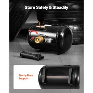 air tire bead seater, 5 gal / 18.9 l, heavy duty tire bead blaster tool, 87 116 psi operating pressure, air trigger seating inflator for pickup, truck, atv, jeep, van, lawn tractor, rv, black