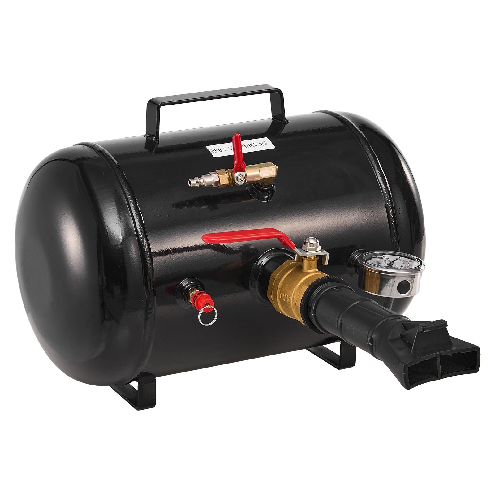 air tire bead seater, 5 gal / 18.9 l, heavy duty tire bead blaster tool, 87 116 psi operating pressure, air trigger seating inflator for pickup, truck, atv, jeep, van, lawn tractor, rv, black