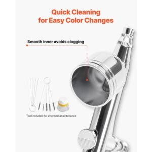 airbrush kit, 1/6 hp, air brush kit with air compressor, 3 dual action professional airbrushes with 3 tips, hose, acrylic paint, brush, low noise, for cake decorating, model painting, nail art