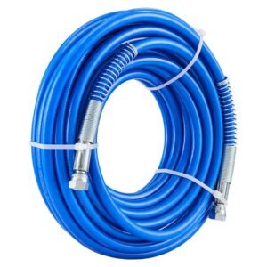airless paint spray hose kit, 50ft 3600 psi high pressure fiber tube with 8 inch extension rod pole, including 517 tip and tip guard, 1/4" swivel joint for homes buildings decks or fences