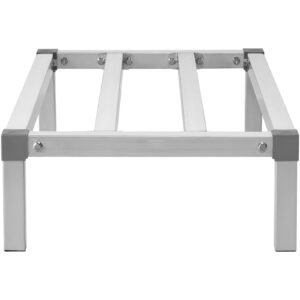 aluminum dunnage rack, 36' x 20' commercial food floor rack, 8' off the floor, 1000 lbs capacity all welded aluminum storage rack, for storage in restaurants, kitchens, garages and vehicles