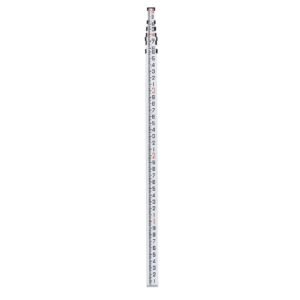 aluminum grade rod, 20 feet/10ths 6 sections telescopic measuring rod,double sided scale 1/10ft leveling rod stick, aluminum alloy survey rod w/ bubble level &carrying bag for houses,walls,floor