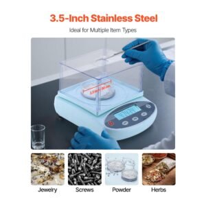 analytical balance 200 g x 0001 g high precision accuracy lab scale 13 units electronic digital analytical balance with glass draft shield and weighing pan for laboratory jewelry pharmacy 5.jpg