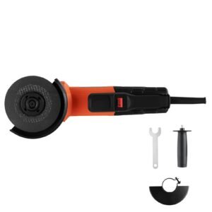 Angle Grinder, 4-1/2" Electric Grinder Power Tool, 8Amps 12000RPM High-Speed Corded Angle Grinders with 230° Adjustable Dust Guard for Metal Grinding, Cutting, Rust Removal (Disc Not Included)