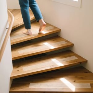 anti slip tape, 30 ft x 4 inch transparent non slip grip tape for indoor & outdoor use, ultra clear non skid traction treads for bathrooms boats stairs pools, safe & comfortable for bare feet