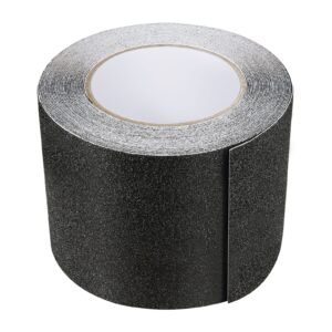 anti slip tape, 35 ft x 4 inch non slip grip tape for stairs steps, 80 grit aluminum oxide high traction non skid stair treads with strong adhesive backing, suitable for indoor & outdoor use