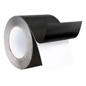 anti slip tape, 35 ft x 4 inch non slip grip tape for stairs steps, 80 grit aluminum oxide high traction non skid stair treads with strong adhesive backing, suitable for indoor & outdoor use