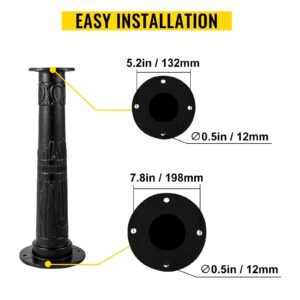 antique hand water pump stand pitcher pump stand cast iron well pump stand with pre set 0.5" holes for easy installation old fashion pitcher hand pump stand for home yard pond garden outdoors b