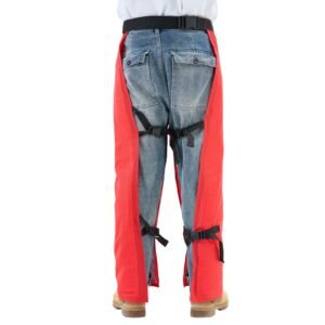 apron style chainsaw chaps, class c, 8 layers chainsaw pants with adjustable belt & gear pocket, chain saw chaps for men/women, chainsaw safety equipment for loggers forest workers, small