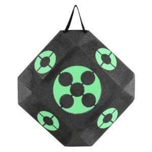 archery target, 15"x15" all side shotting archery arrow target, outdoor portable archery target with carry handle, easy arrow removal, great visibility, lightweight, easy to transport, black