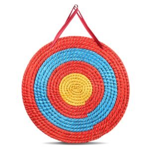 Archery Target, 3 Layers 20" Arrow Target, Traditional Solid Straw Round Archery Target Shooting Bow, Hand-Made Arrows Target, Coloured Rope Target for Backyard Outdoor Hunting Shooting Practice