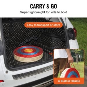 archery target, 5 layers 20" arrow target, traditional solid straw round archery target shooting bow, hand made arrows target, coloured rope target for backyard outdoor hunting shooting practice