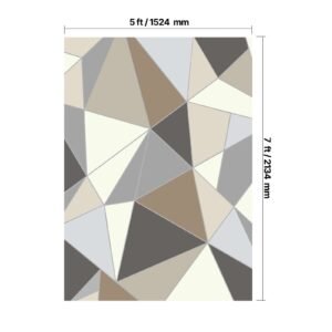 area rug, 5 x 7 ft large washable rug, non slip and tear resistant soft carpet, pet & child friendly modern area rugs, indoor mat for bedroom, living room, kids room, entryway, charcoal gray