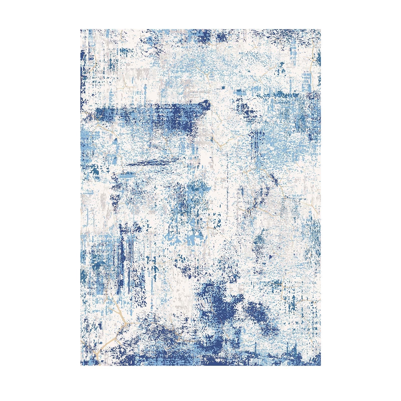 area rug, 5 x 7 ft large washable rug, non slip and tear resistant soft carpet, pet & child friendly modern area rugs, indoor mat for bedroom, office, living room, kids room, entryway, blue