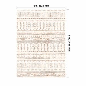 area rug, 5 x 8 ft large washable rug, non slip and tear resistant soft carpet, pet & child friendly modern area rugs, indoor mat for bedroom, office, living room, kids room, entryway, beige