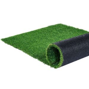 artifical grass, 6 x 10 ft rug green turf, 1.38"fake door mat outdoor patio lawn decoration, easy to clean with drainage holes, perfect for multi purpose home indoor entryway scraper dog mats