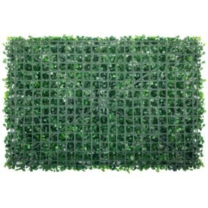 artificial boxwood panel uv 24pcs boxwood hedge wall panels artificial grass backdrop wall 24" x 16" 4 cm green grass wall, fake hedge for decor privacy fence indoor, outdoor garden backyard
