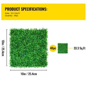 artificial boxwood panel uv 48pcs boxwood hedge wall panels artificial grass backdrop wall 10x10" 4cm green grass wall fake hedge for decor privacy fence indoor outdoor garden backyard