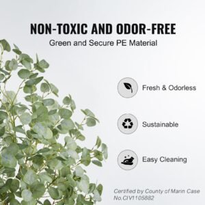 artificial eucalyptus tree, 6 ft tall faux plant, secure pe material & anti tip tilt protection low maintenance plant, lifelike green fake potted tree for home office decor indoor outdoor
