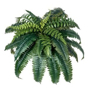 Artificial Ferns 2 Pcs, Natural Spread Diameter 35-39 Inch, Large Hanging Artificial Boston Ferns, Fake Plant Wall Decor with 35 Branches, Faux Fern for Home and Office (Flowerpot Unincluded)