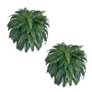 artificial ferns, natural spread diameter 43 47 inch, large hanging artificial boston ferns, fake plant wall decor with 88 branches, faux fern for home office and outdoor (flowerpot unincluded)