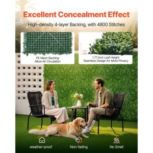 artificial grass wall panels, 40 x 120 inch, milan grass greenery boxwood panel for indoor outdoor green decor & ivy fence covering, privacy backdrop wall hedge screen for garden