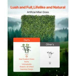 artificial grass wall panels, 60 x 120 inch, milan grass greenery boxwood panel for indoor outdoor green decor & ivy fence covering, privacy backdrop wall hedge screen for garden