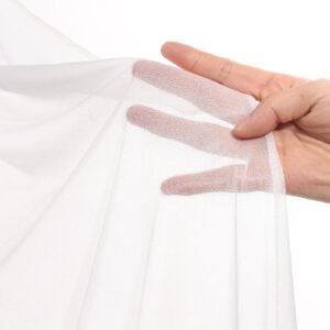 artificial wedding arch flowers kit, white wedding arch flowers with drapes kit (pack of 4) 2 pcs floral arrangement, 2 pcs sheer drapes, for ceremony bouquets reception backdrop decoration