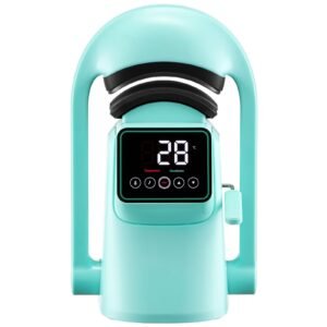 Auto Hat Heat Press Machine, with 2pcs Interchangeable Platens, Automatic Open and Release, Touchscreen for Precise Time and Temperature Control, Heat Transfer Printing for Caps, Hats, Green
