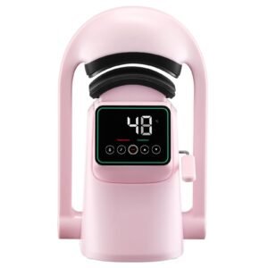 Auto Hat Heat Press Machine, with 2pcs Interchangeable Platens, Automatic Open and Release, Touchscreen for Precise Time and Temperature Control, Heat Transfer Printing for Caps, Hats, Pink