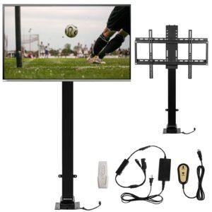 Automated TV Elevator, 39.4" Stroke, Supports 32-70" TVs, Adjustable Height 28.74-68.11", Remote Controlled, Max Load 154 lbs