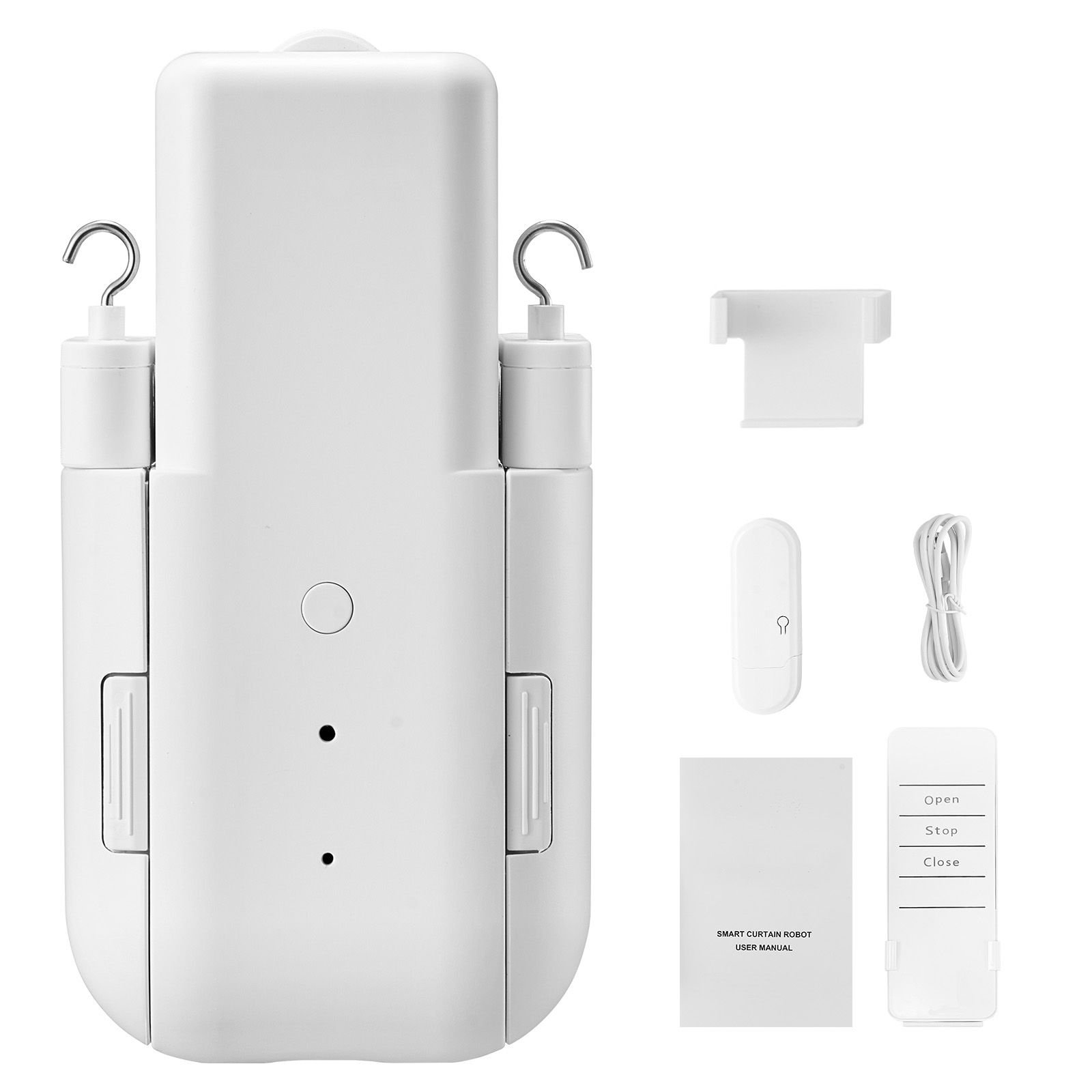 automatic curtain opener, app and remote control, hub included, electric smart curtain opener compatible with alexa and google home, timed opening and closing, for u shaped/i shaped rails